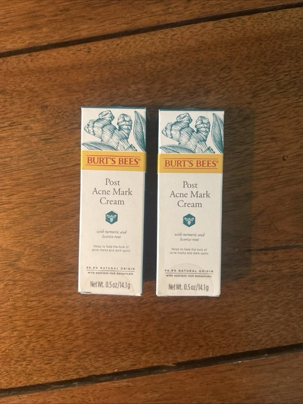 (2 Pack) Burts Bees Post Acne Mark Cream, Tumeric & Cica 0.5 Oz M10
